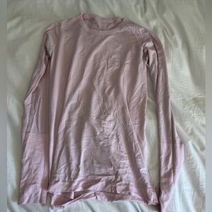 Light pink lululemon swiftly tech longsleeve